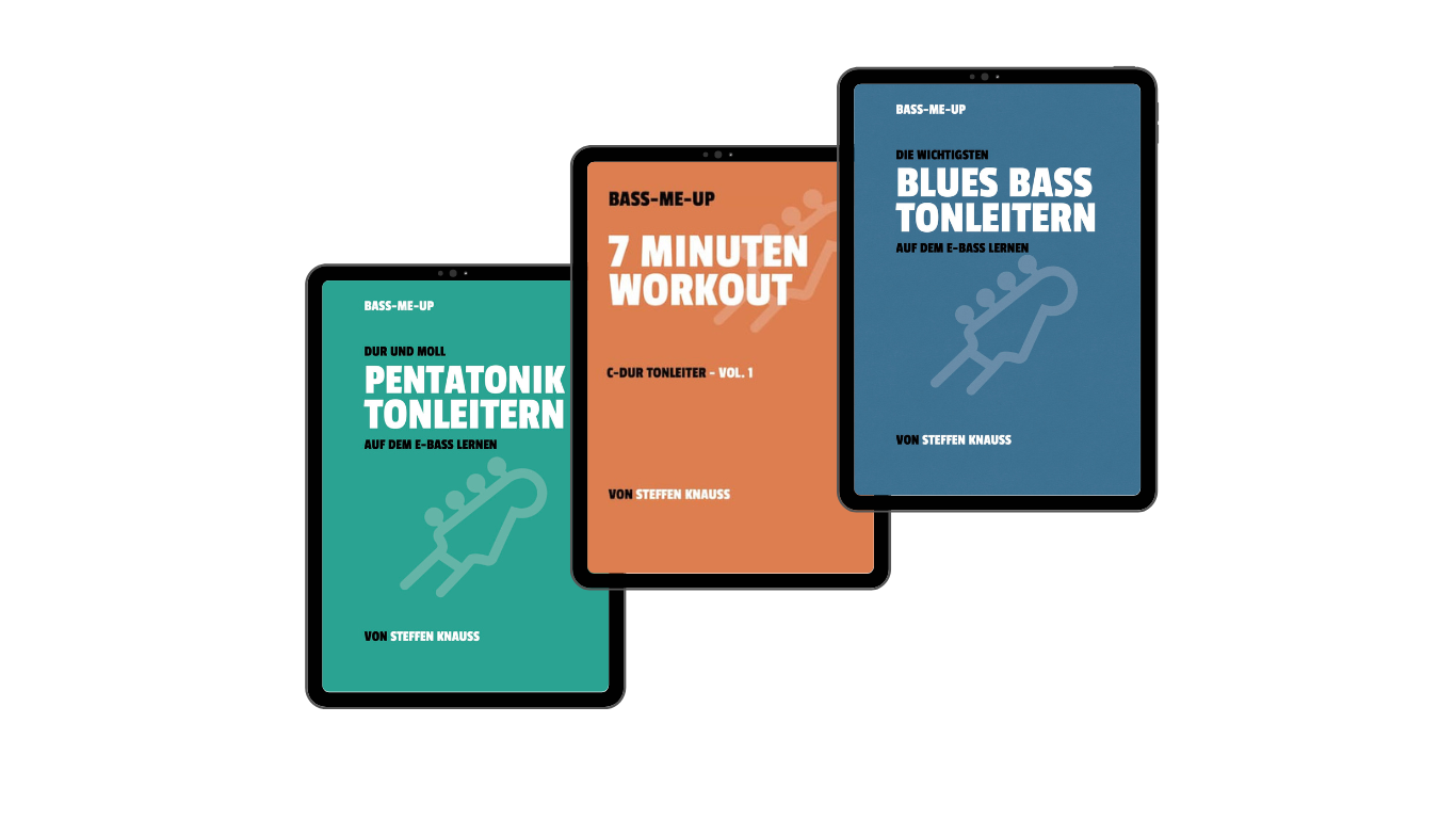 eBook Bundle MockUp E Bass Gitarre Übungen Tonleiter PDF eBook