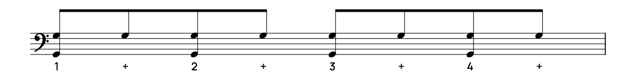 shuffle achtel bassschlüssel